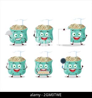Personnage de dessin animé de romarin séché avec diverses émoticônes de chef. Illustration vectorielle Illustration de Vecteur