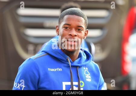 NOTTINGHAM, ROYAUME-UNI. 15 SEPT Xande Silva de la forêt de Nottingham lors du match de championnat Sky Bet entre Nottingham Forest et Middlesbrough au City Ground, Nottingham, le mercredi 15 septembre 2021. (Credit: Jon Hobley | MI News) Credit: MI News & Sport /Alay Live News Banque D'Images