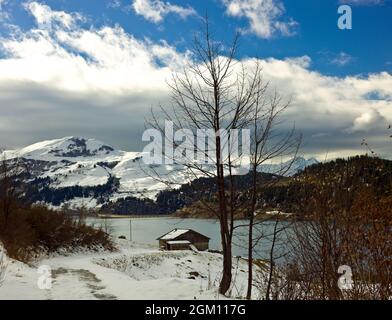 Cormet de Roselend en automne Banque D'Images