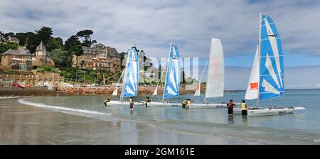 FRANCE. BRITTANY.COTES D'ARMOR (22) PERROS-GUIREC.LA CÔTE DE GRANIT ROSE.PLAGE DE TRESTRAOU.(PHOTO NON DISPONIBLE POUR LE CALENDRIER OU LA CARTE POSTALE) Banque D'Images