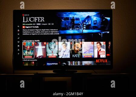 Lucifer - série Netflix tv Banque D'Images