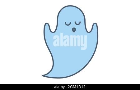 Illustration vectorielle de l'icône Halloween Ghost boo. Illustration de Vecteur