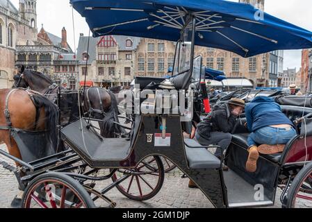 De Burg, Bruges, Belgique Banque D'Images