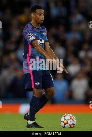 Manchester, Angleterre, 15 septembre 2021. Tyler Adams de Leipzig lors du match de l'UEFA Champions League au Etihad Stadium de Manchester. Crédit photo à lire: Darren Staples / Sportimage crédit: Sportimage / Alay Live News Banque D'Images