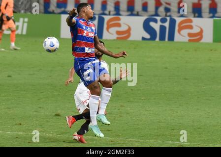 Fortaleza, Brésil. 15 septembre 2021. David de Fortaleza pendant le match de football de Copa do Brasil entre Fortaleza et São Paulo à l'Arena Castelão, Fortaleza, Brésil. Crédit: SPP Sport presse photo. /Alamy Live News Banque D'Images