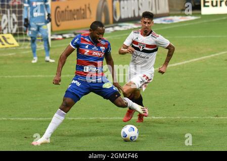 Fortaleza, Brésil. 15 septembre 2021. Tinga de Fortaleza pendant le match de football de Copa do Brasil entre Fortaleza et São Paulo à l'Arena Castelão, Fortaleza, Brésil. Crédit: SPP Sport presse photo. /Alamy Live News Banque D'Images