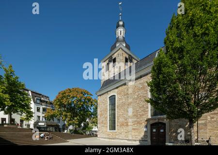 Allemagne, Mettmann, Bergisches Land, Niederbergisches Land, Niederberg, Rhénanie-du-Nord-Westphalie, NRW, Église évangélique Freiheitstrasse, place Laval Banque D'Images