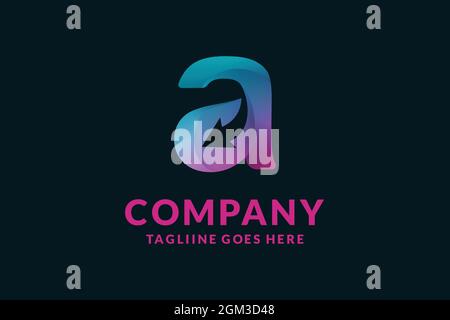 logotype lettre a avec logo flèche inspiration Illustration de Vecteur