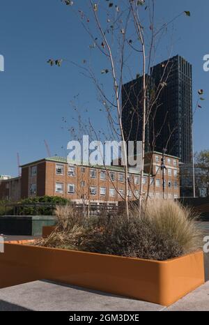 La ligne d'horizon toujours changeante de Croydon, dans le Surrey-Angleterre Banque D'Images