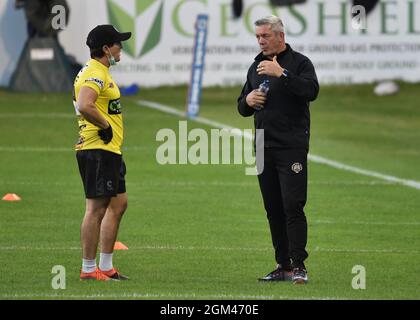 Castleford, Royaume-Uni le 16 septembre 2021: Lors du match de la Super League Betfred entre Castleford Tigers et Warrington Wolves au mend A flexible Jungle, Castleford, Royaume-Uni le 16 septembre 2021 crédit: Craig Cresswell/Alay Live News Banque D'Images