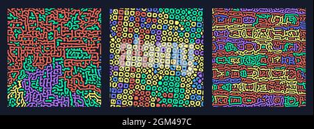 Motif de Turing. Modèle réaction-diffusion. Bases chimiques de la morphogenèse. Illustration de Vecteur