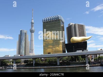 Asahi Beer Building Sumida Tokyo Japon Banque D'Images