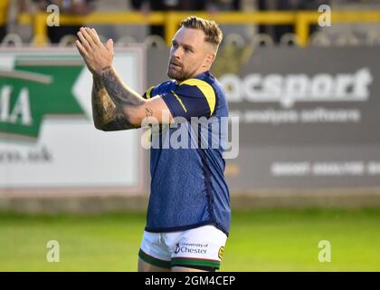 Castleford, Royaume-Uni le 16 septembre 2021: Blake Austin de Warrington Wolves avant le match de la Super League de Betfred entre Castleford Tigers et Warrington Wolves à la mid A Duope Jungle, Castleford, Royaume-Uni le 16 septembre 2021 crédit: Craig Cresswell/Alay Live News Banque D'Images