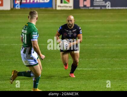 Castleford, Royaume-Uni le 16 septembre 2021: Paul McShane de Castleford Tigers lors du match de la Super League Betfred entre Castleford Tigers et Warrington Wolves au mend A Duoder Jungle, Castleford, Royaume-Uni le 16 septembre 2021 crédit: Craig Cresswell/Alay Live News Banque D'Images