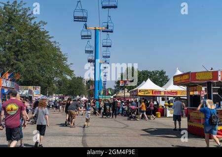 Boise, Idaho - 20 août 2021 : les gens apprécient la foire de l'État de l'ouest de l'Idaho, au parc d'expositions Expo Idaho Banque D'Images