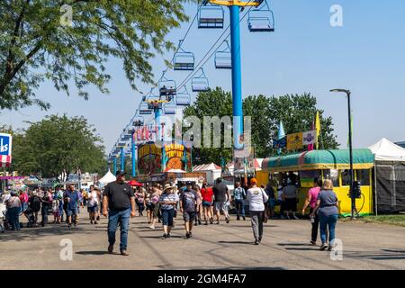 Boise, Idaho - 20 août 2021 : les gens apprécient la foire de l'État de l'ouest de l'Idaho, au parc d'expositions Expo Idaho Banque D'Images