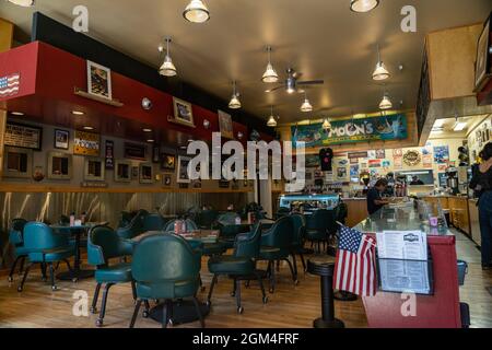 Boise, Idaho - 20 août 2021: Inside Moon's Kitchen and Cafe, où se trouvent les célèbres milk-shakes dans ce restaurant du centre-ville Banque D'Images