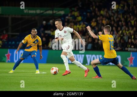 Broendby, Danemark. 16 septembre 2021. Jakub Pesek (21) de Sparta Prague vu pendant le match de l'UEFA Europa League entre Broendby IF et Sparta Prague à Broendby Stadion à Broendby. (Crédit photo : Gonzales photo/Alamy Live News Banque D'Images