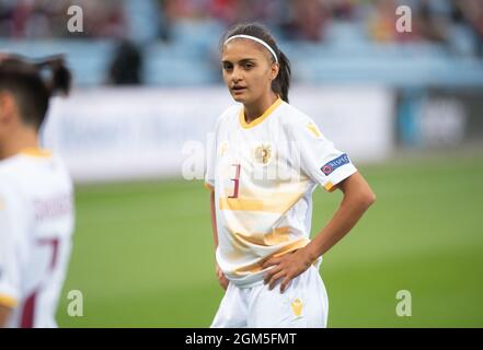 Oslo, Norvège. 16 septembre 2021. Liana Ghazaryan (3) d'Arménie, vue pendant la coupe du monde des femmes entre la Norvège et l'Arménie à Ullevaal Stadion à Oslo. (Crédit photo : Gonzales photo/Alamy Live News Banque D'Images