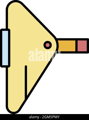 Icône de soudure par points. Contour de l'icône de vecteur de soudure par points couleur plate isolée sur blanc Illustration de Vecteur
