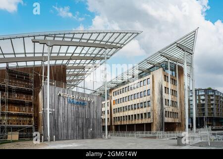 Oslo, Norvège. Septembre 2021. Vue extérieure du musée d'art moderne Astrup Fearnley, en centre-ville Banque D'Images