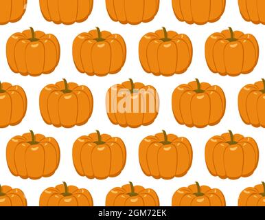 Motif sans couture avec citrouilles. Décoration d'automne festive pour Halloween et Thanksgiving. Arrière-plan des fêtes d'octobre Illustration de Vecteur