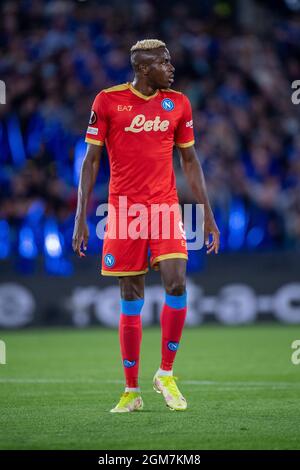 LEICESTER, ANGLETERRE - SEPTEMBRE 16 : Victor Osimhen de la SSC Napoli lors du match C de l'UEFA Europa League entre Leicester City et SSC Napoli à T. Banque D'Images