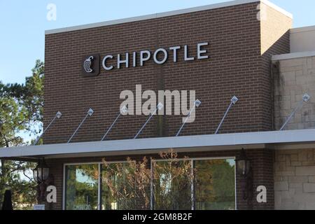 Tyler, TX - 22 novembre 2018 : restaurant Chipotle situé sur South Broadway à Tyler, TX Banque D'Images