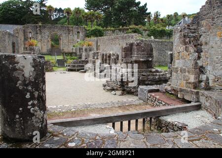 ancienne abbaye saint-guénolé à landévennec en bretagne (france) Banque D'Images