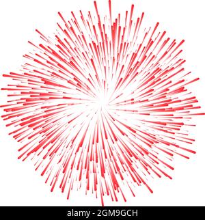 illustration vectorielle de feu d'artifice colorée isolée sur blanc Illustration de Vecteur