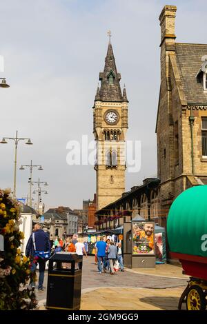 Market Hall, Darlington, comté de Durham, Angleterre. Banque D'Images