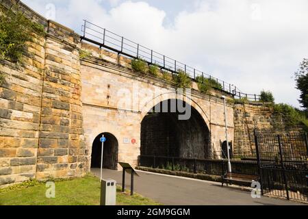 Le pont ferroviaire de Skerne. Le plus ancien pont ferroviaire. Darlington, comté de Durham, Angleterre. Conçu Ignatius Bonomi. 1824 Banque D'Images