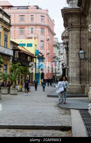 L'hôtel Ambos Mundos où Ernest Hemingway est resté pendant son séjour dans la vieille Havane, Cuba Banque D'Images