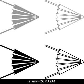 Souffleur d'air feu soufflet forge Set icône gris noir couleur vecteur illustration plat style simple image Illustration de Vecteur