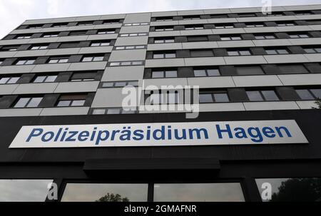 Hagen, Allemagne. 17 septembre 2021. Vue sur le quartier général de la police à Hagen. Credit: Roberto Pfeil/dpa/Alay Live News Banque D'Images