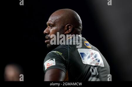 Robert Lui de Leeds Rhinos lors du match de la Betfred Super League au stade Emerald Headingley, Leeds. Date de la photo : vendredi 17 septembre 2021. Voir PA Story RUGBYL Leeds. Le crédit photo devrait se lire comme suit : Mike Egerton/PA Wire. RESTRICTIONS : l'utilisation est soumise à des restrictions. Utilisation éditoriale uniquement, aucune utilisation commerciale sans le consentement préalable du détenteur des droits. Banque D'Images