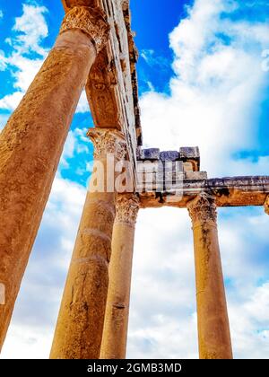 Ruines romaines de Sufetula, contenant les temples du forum romain les mieux conservés en Tunisie Banque D'Images