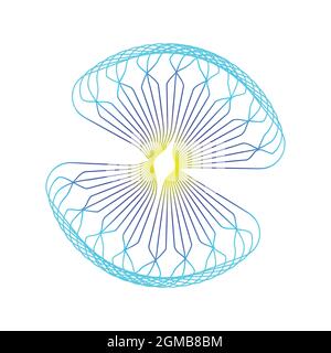 Formes abstraites motifs spirographes pour les dessins. le motif spirographe peut être utilisé comme filigranes, posters, cartes d'invitation et œuvres d'art créatives Illustration de Vecteur