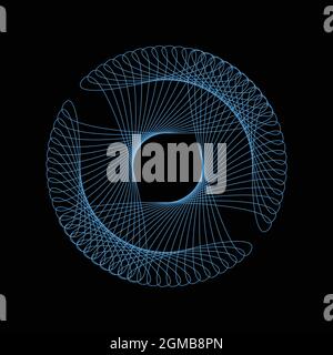 Formes abstraites motifs spirographes pour les dessins. le motif spirographe peut être utilisé comme filigranes, posters, cartes d'invitation et œuvres d'art créatives Illustration de Vecteur