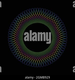 Formes abstraites motifs spirographes pour les dessins. le motif spirographe peut être utilisé comme filigranes, posters, cartes d'invitation et œuvres d'art créatives Illustration de Vecteur