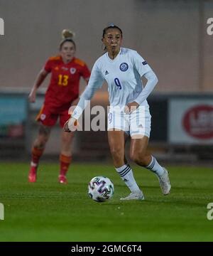 Llanelli, pays de Galles, 17, septembre 2021, Bibigul Nurusheva (Kazakhstan) en action, au pays de Galles contre Kazakhstan, pays de Galles gagne 6-0 crédit:, Graham Glendinning,/ Alamy Live News Banque D'Images