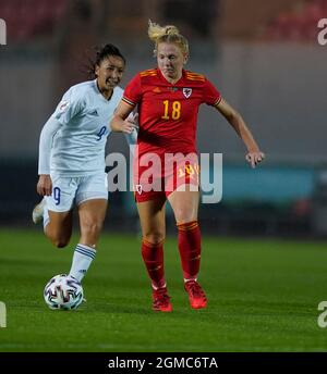 Llanelli, pays de Galles, 17, septembre 2021, Ceri Holland (pays de Galles) photographié en action, au cours du pays de Galles contre Kazakhstan, pays de Galles gagne 6-0 Credit:, Graham Glendinning,/ Alamy Live News Banque D'Images