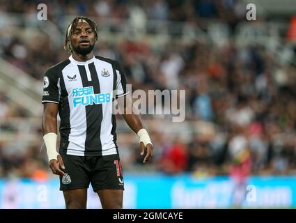 Newcastle, Royaume-Uni, le 17 septembre 2021. Allan Saint-Maximin, de Newcastle United, en action lors du match de la Premier League à St. James's Park, Newcastle. Le crédit photo devrait se lire: Alex Dodd / Sportimage Banque D'Images