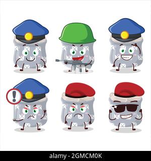 Un policier dédié de style bol de mascotte à l'ail. Illustration vectorielle Illustration de Vecteur