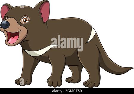 Illustration vectorielle de dessin animé Tasmanian Devil Illustration de Vecteur