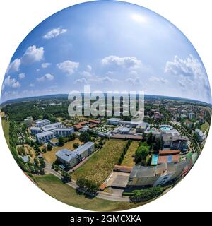 Bad Füssing, spa thermal en Basse-Bavière, d'en haut Banque D'Images