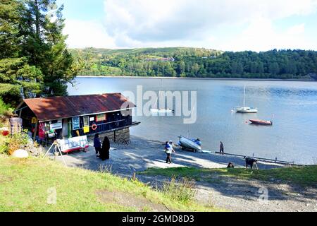 Centre de sports nautiques sur le lac Vyrnwy, Powys, pays de Galles Banque D'Images