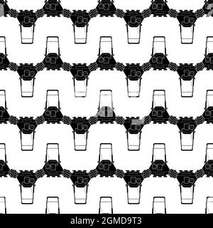 Arrière du modèle de tondeuse à gazon texture d'arrière-plan sans couture répétition du papier peint vecteur géométrique Illustration de Vecteur