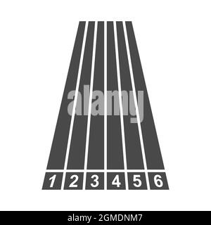 Piste de course pour les compétitions au stade, à l'attention de début mars Illustration de Vecteur