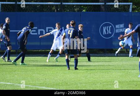 KSC B-Junioren Bundesliga U17 gegen 1860 München Karlsruhe Wildpark 18. Septembre 2021 Ligue des jeunes Banque D'Images